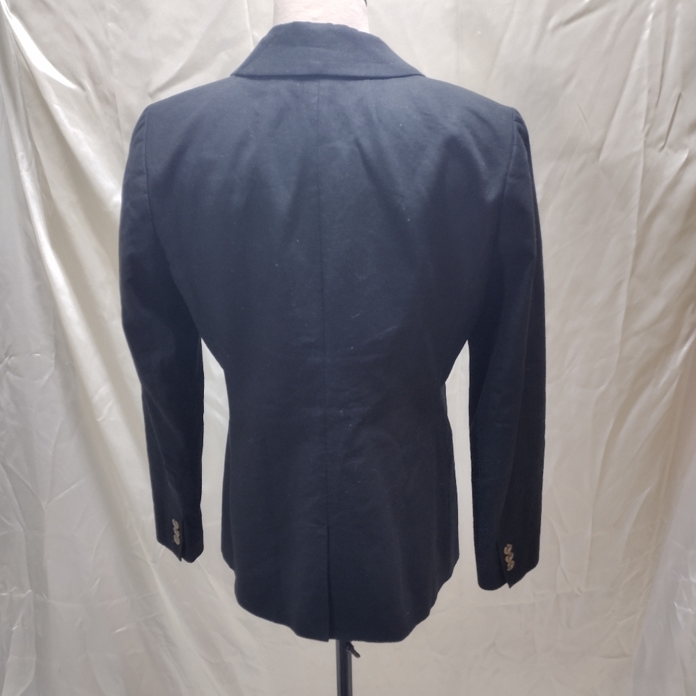 J.Crew Womens Linen Blend Holland Blazer One Button Black Size 10 AL222 - Picture 3 of 7